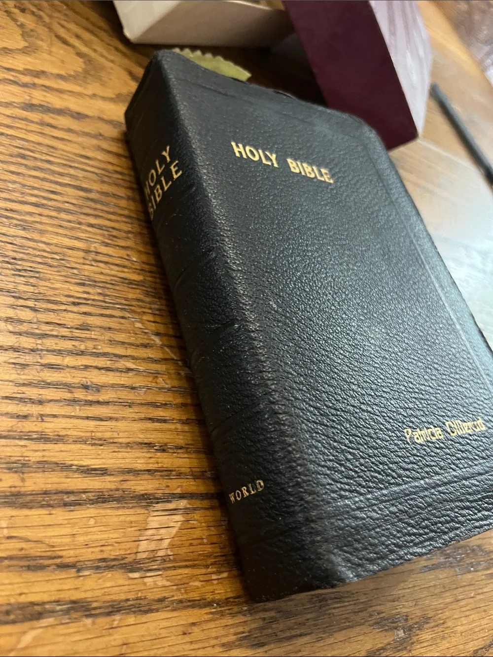 Vintage King James Black Holy Bible with Gold Lettering